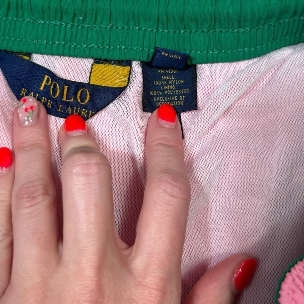 Polo Ralph Lauren Men’s Bright Pink Swim Trunks - Picture 7 of 11